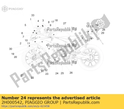 Aprilia 2H000542, Décalque de carénage inférieur rh 