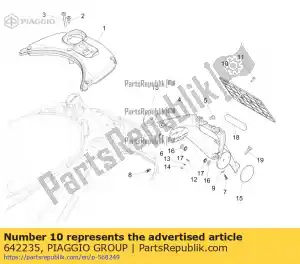 Piaggio Group 642235 soporte de matrícula (plastica 130x105.5) - Lado inferior