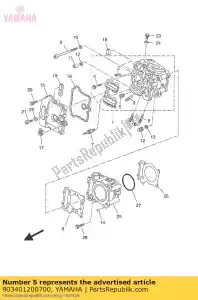 yamaha 903401200700 plug, rechte schroef - Onderkant