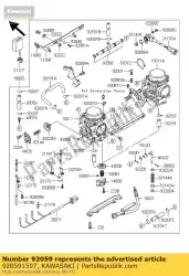 Ici, vous pouvez commander le tube, 7,3x12,5x180 auprès de Kawasaki , avec le numéro de pièce 920591597: