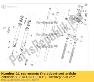 Piaggio Group 2B004858 parafusos em u do guiador - Lado inferior