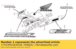 honda 17553MZ2640ZB mark, r. fuel tank (###) *type21*(type21 ) - Bottom side