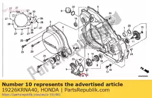 Honda 19226KRNA40 gasket, water pump - Bottom side