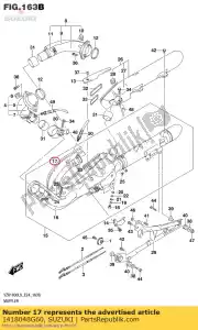 suzuki 1418048G60 cubierta, tubo de escape - Lado inferior