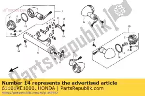 honda 61101KE1000 col, fr. réglage des ailes - La partie au fond