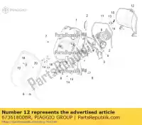 67361800BR, Piaggio Group, Aba da caixa superior pintada     , Novo