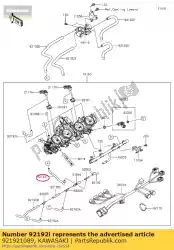 Aqui você pode pedir o tubo, sensor de ajuste zx1400fcf em Kawasaki , com o número da peça 921921089: