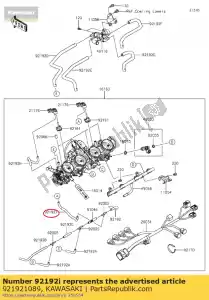 kawasaki 921921089 tubo, sensor de ajuste zx1400fcf - Lado inferior