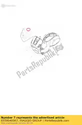 Aqui você pode pedir o tampa da direção pintada em Piaggio Group , com o número da peça 65596400R7:
