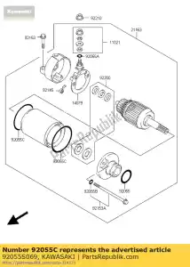 kawasaki 92055S069 ring-o ksf400-a1 - Onderkant