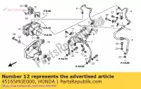 45165MGE000, Honda, fica, eu. fr. freio honda vfr 1200 2010 2011 2012 2013, Novo