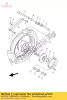 4KM2533800WN, Yamaha, cast wheel, rear yamaha xj 900 1995 1996 1997 1998 2000 2001 2002, New