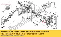 Aqui você pode pedir o oring, 139,5x2 em Honda , com o número da peça 91353HN8003: