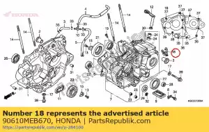 honda 90610MEB670 guide de comp., tube - La partie au fond