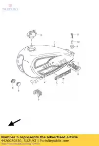 Suzuki 4420030830 tank lock - Middle