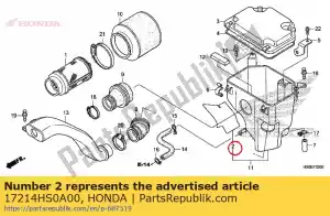 honda 17214HS0A00 tape heat guard - Bottom side