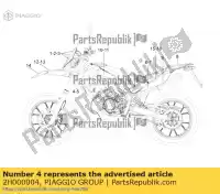 2H000004, Piaggio Group, conduit d'air droit. décalque gilera rcr rcr 50 smt zapabb01 50 2013 2016 2017, Nouveau