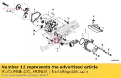 Here you can order the oring, 16. 5x2. 5 from Honda, with part number 91310MGED01: