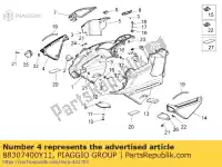 88307400Y11, Piaggio Group, technogrey de duto de ar rh moto-guzzi stelvio 1200 2009, Novo