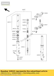 Ici, vous pouvez commander le fourche-cylindre zr1100-b1 auprès de Kawasaki , avec le numéro de pièce 440221311: