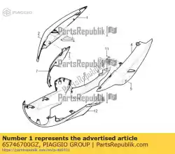 Ici, vous pouvez commander le carénage. Rh. Auprès de Piaggio Group , avec le numéro de pièce 65746700GZ: