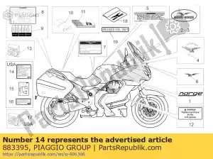 Piaggio Group 883395 emission control sticker - Bottom side