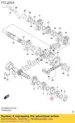 Here you can order the gear,4th drive, from Suzuki, with part number 2424105D01: