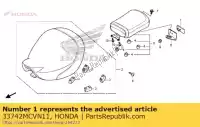 33742MCVN11, Honda, refletor, reflexo honda vt shadow ca spirit c2  s c2s c cs black c2b vt750c vt750ca vt750cs vt750sa vt750s 750 , Novo