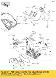 Ici, vous pouvez commander le injection de tuyaux auprès de Kawasaki , avec le numéro de pièce 490560034: