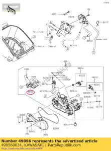 Kawasaki 490560034 injection de tuyaux - La partie au fond