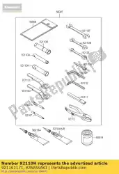 Ici, vous pouvez commander le clé à outils, boîte, 10x12 auprès de Kawasaki , avec le numéro de pièce 921101171: