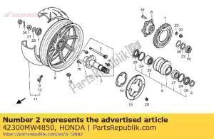 Honda 42300MW4850 eje comp, rr - Lado inferior