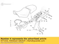 977243, Piaggio Group, tapa lateral derecha negra moto-guzzi california classic touring 1100 2006, Nuevo