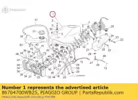 86704700WB25, Piaggio Group, Serbatoio di carburante. bianca aprilia rs 50 2006 2007 2008 2009 2010, Nuovo