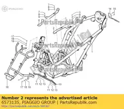 Qui puoi ordinare perno trasversale supporto poggiapiedi sinistro da Piaggio Group , con numero parte 6573135: