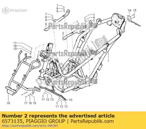 Piaggio Group 6573135 perno trasversale supporto poggiapiedi sinistro - Il fondo