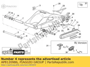 Piaggio Group AP8120986 pattino guidacatena sinistra - Lato sinistro