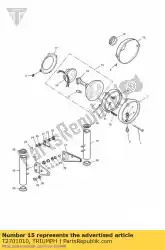 Here you can order the headlight assy lh from Triumph, with part number T2701010: