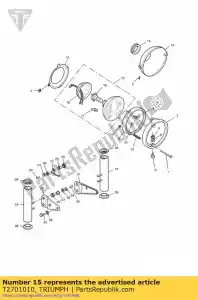 triumph T2701010 gruppo ottico anteriore sinistro - Il fondo