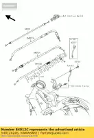 540120226, Kawasaki, cable-throttle,opening er650a7 kawasaki er-6f er-6n 650 2006 2007 2008, New