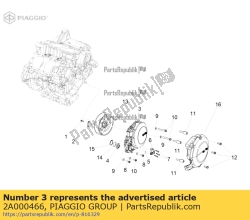 Aprilia 2A000466, Czarna magnezowa os?ona ko?a zamachowego, OEM: Aprilia 2A000466