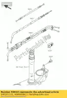 540101101, Kawasaki, kabel, zadelslot kawasaki gpz zx abs ninja rr r 1100 1000 10, Nieuw