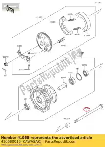 kawasaki 410680015 eixo, fr kx60-b20 - Lado inferior