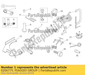 Piaggio Group 020677Y belt tensioning tool - Bottom side