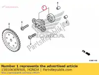 15010KWN900, Honda, zestaw pompy, olej honda  sh ww 125 150 2012 2013 2017 2018 2019, Nowy