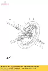 Qui puoi ordinare asse, ruota da Yamaha , con numero parte 5XC25181G000: