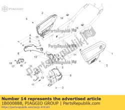 Aprilia 1B000888, Tampon, OEM: Aprilia 1B000888