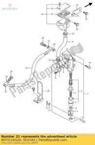 suzuki 6973116G20 mangueira, rr reservo - Lado inferior