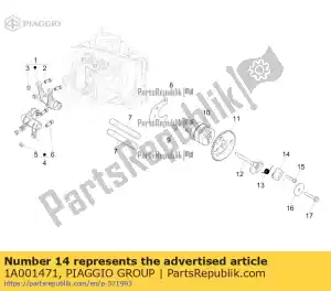 Piaggio Group 1A001471 contrapeso descompresor - Lado inferior