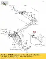 230160604, Kawasaki, lamp-assy, ??licence bx250bgf kawasaki  ninja z 125 230 250 2015 2016 2017 2018 2019 2020 2021, Nouveau